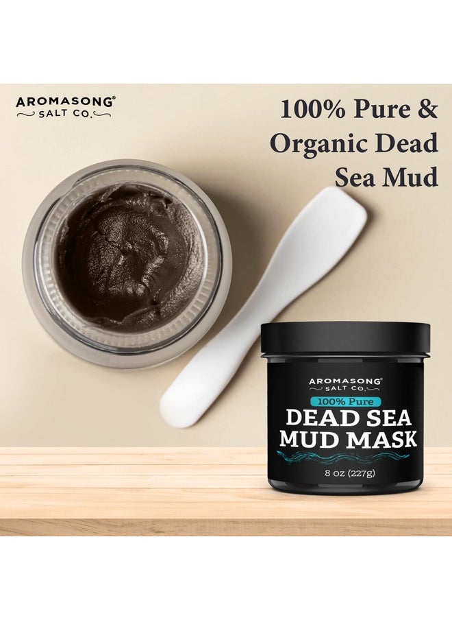 Aromasong - 8 Oz Dead Sea Mud Mask - Face Mask For Men & Women, Natural Pore Mask, Face Mask & Blackhead Mask, Deep Cleansing Mud Mask For Oily Skin With Mineral-Rich Formula - Image 1