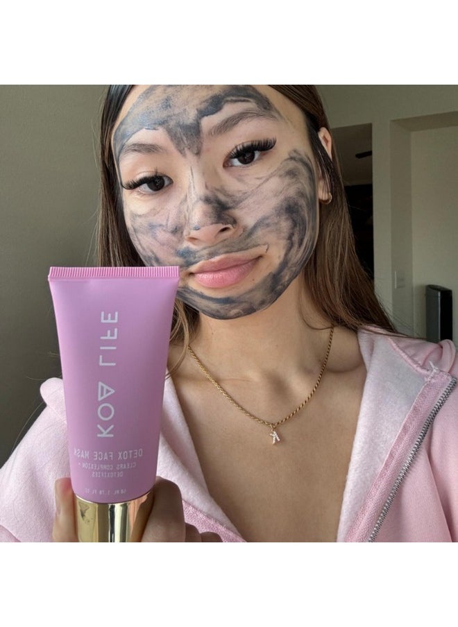 KOA LIFE - Detox Face Mask Charcoal Face Mask Skincare Bentonite Clay Facial Mask Clay Face Mask Deeply Hydrates Nourishes Skin Antioxidants Natural Vegan 1.70 Fl Oz - Image 1