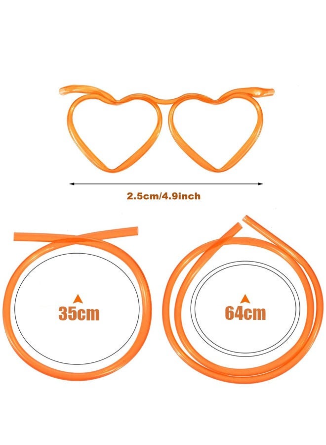 ZVEV 10PCS Straws Glasses Plastic Fun Glasses Straw Covers Cap Disposable Straws for Kids Glasses Straws Drinking Adult Party Fun Straws for Eye Glasses Straw Tube Toy and Birthday Party Set - Image 3