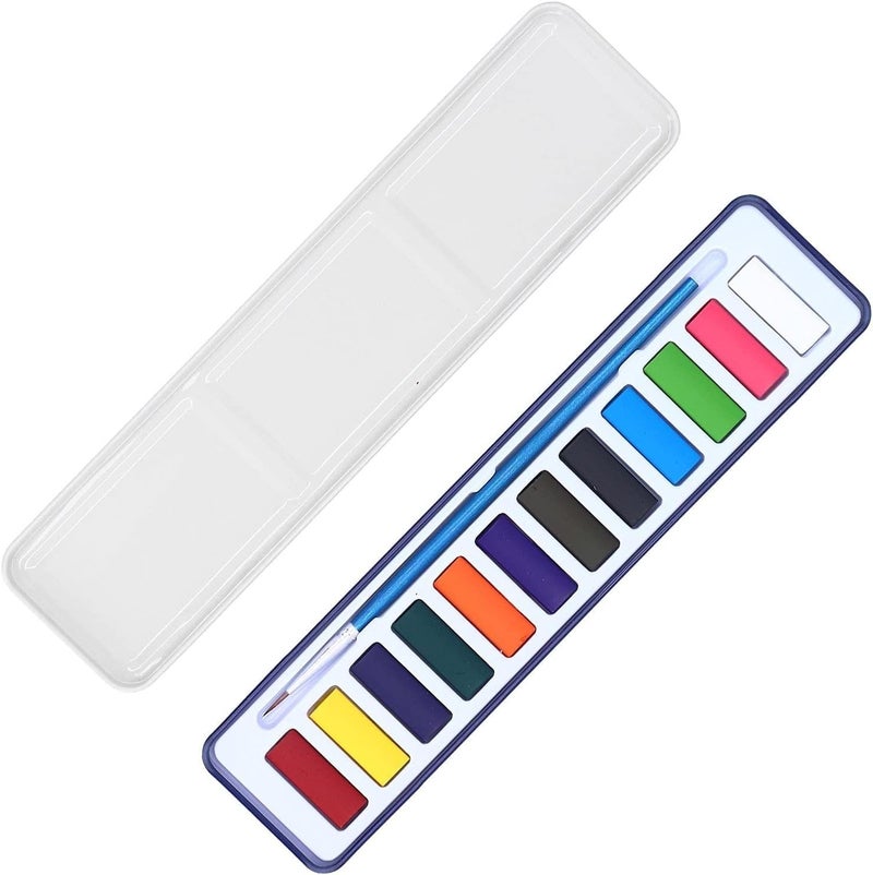 53 Arts 53ARTS® 12 Colors Solid Watercolor Paints in Metal Case Dry Watercolor - Image 2