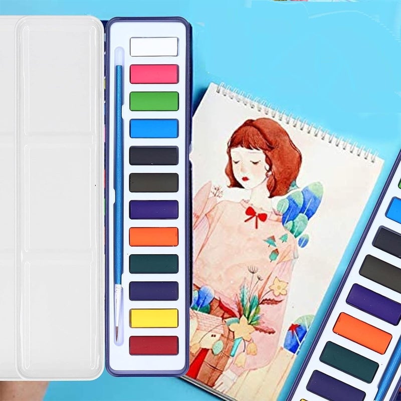 53 Arts 53ARTS® 12 Colors Solid Watercolor Paints in Metal Case Dry Watercolor - Image 3