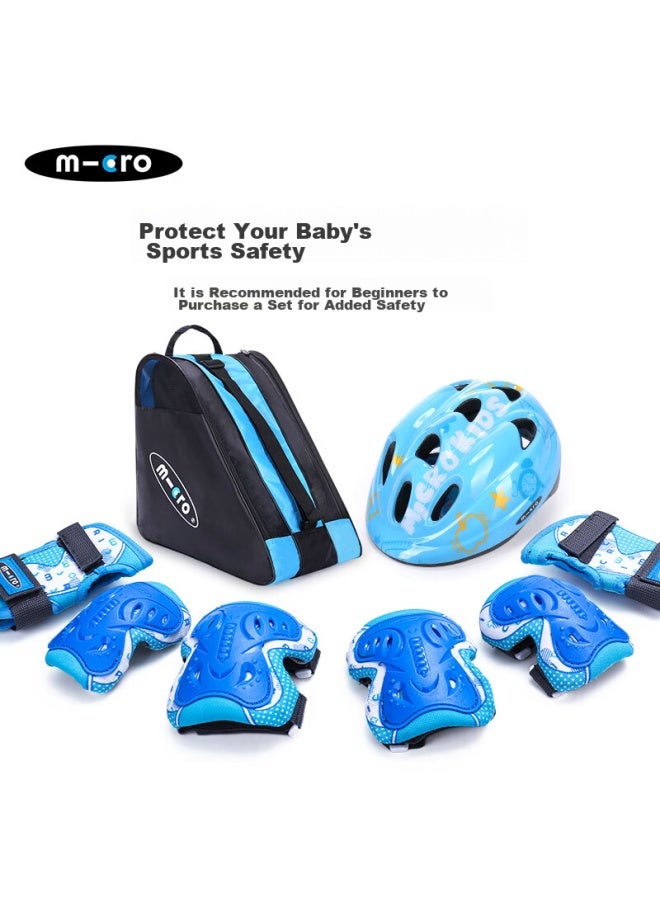 M-cro Inline Skates For Children, Boys And Girls, Micro Straight-wheel Roller Skates, Suitable For Primary And Secondary School Students, X3 Blue Package, Size S - Image 1