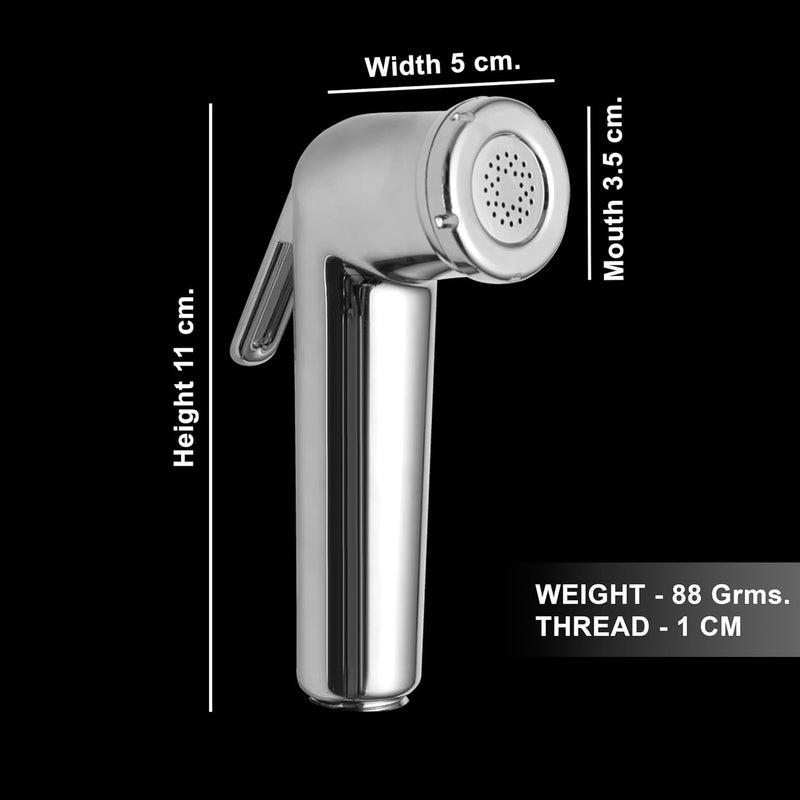 Waterman Conti Health Faucet ABS Material with 1125 Mtr Fibre Nylon Hose Pipe and Hook Jet Spray for Toilet Bidet Sprayer Health Faucet for Toilet Gun Handheld Faucet Toilet - Image 3