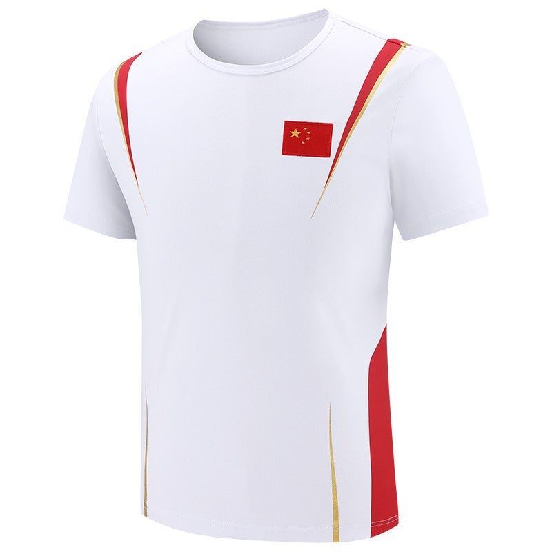 Chinese Team Polo Shirt Short-Sleeve T-Shirt Sportswear Sports Training Apparel Martial Arts Coach Uniform Competition Award-Winning T-Shirt Trendy - Image 1