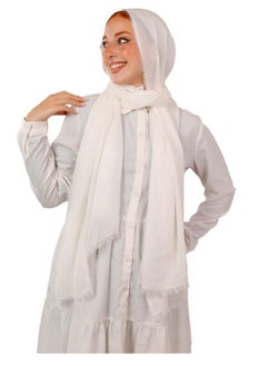 Generic Cotton gauze scarf, 200*70, white color  - Image 2