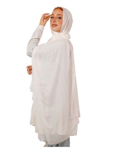 Generic Cotton gauze scarf, 200*70, white color  - Image 4
