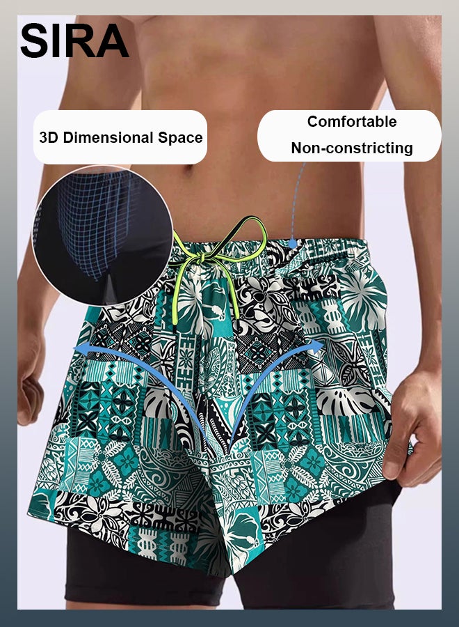 SIRA Men's Quick-Dry Swimwear 2-Piece Set - UPF 50+ Swim Shirt & Modest Swim Trunks for Beach/Pool/Water Sports | Lightweight & Breathable Swim Outfit - Image 5