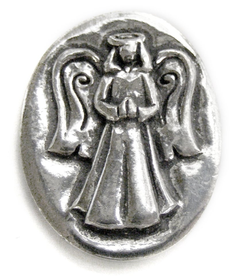Basic Spirit Angel / Protection Pocket Token (Coin) Handcrafted Pewter Home Lead-Free CN-34 - Image 1