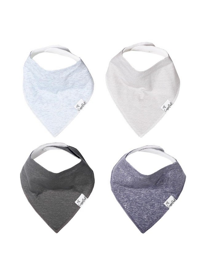 Copper Pearl 4 Pack Soft Cotton Baby Bibs for Drooling and Teething, Absorbent Drool Bibs for Baby Girl and Boy, Adjustable to Fit Newborns to Toddlers, Tons of Styles (Lennon) - Image 1