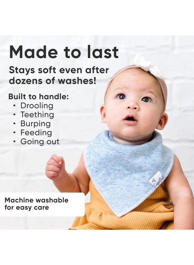 Copper Pearl 4 Pack Soft Cotton Baby Bibs for Drooling and Teething, Absorbent Drool Bibs for Baby Girl and Boy, Adjustable to Fit Newborns to Toddlers, Tons of Styles (Lennon) - Image 4