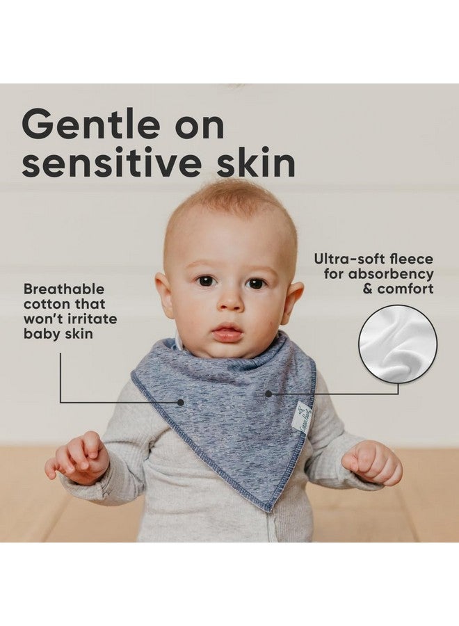 Copper Pearl 4 Pack Soft Cotton Baby Bibs for Drooling and Teething, Absorbent Drool Bibs for Baby Girl and Boy, Adjustable to Fit Newborns to Toddlers, Tons of Styles (Lennon) - Image 5