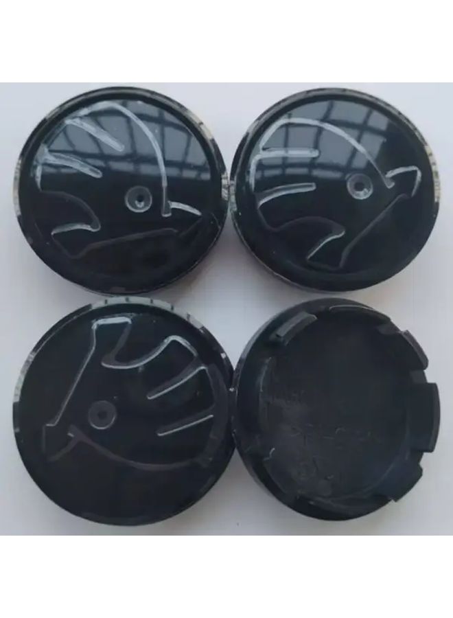 Blue 56mm Car Wheel Center Hub Caps Set of 4 ABS Material with Logo - Image 4