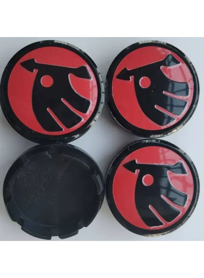 Blue 56mm Car Wheel Center Hub Caps Set of 4 ABS Material with Logo - Image 2