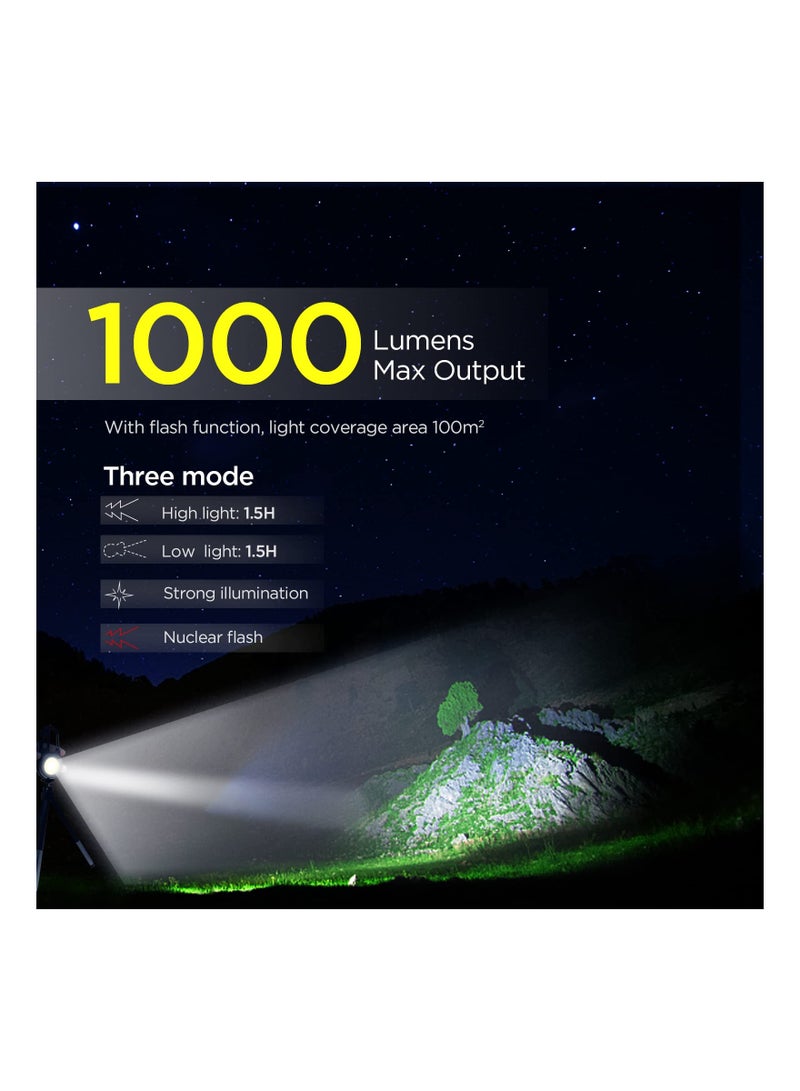 Mini Cob Led Flashlight Keychain, High Lumens Portable Rechargeable Light Right Light Keychain Compact Led Light Rechargeable Flashlight 4 Light Modes with Collapsible Bracket and Strong Magnet - Image 2