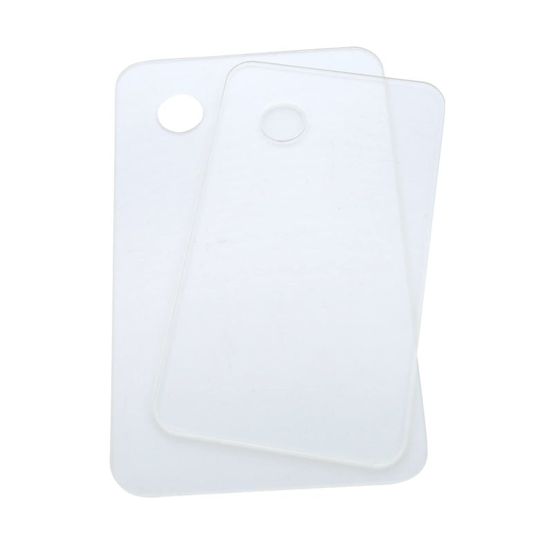 Kabeer Art 2pc Clear Transparent Acrylic Rectangle Shape Drawing Palette of 12 x 7 inch and 10 x 6 inch Size - Image 2