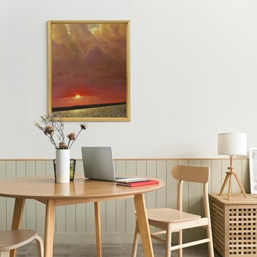YIVIVEN 8x10 Canvas Floater Frame, Floater Frame for 0.6"-0.9" Deep Canvas Painting, Floating Frames for Oil Paintings, Painting Frames Kit(8"x10", Gold) - Image 5
