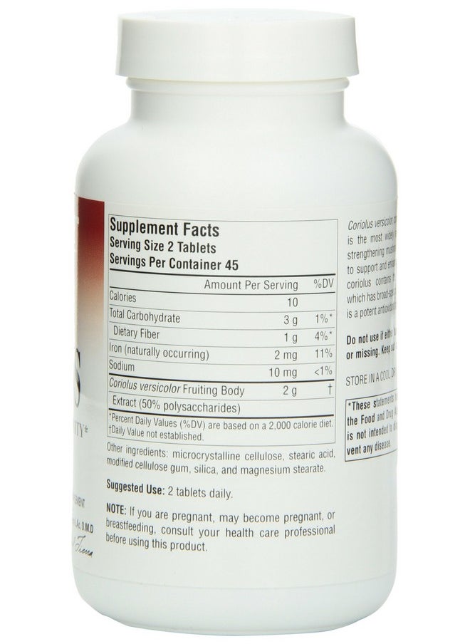 PLANETARY HERBALS Coriolus Full Spectrum 1000Mg Powerful Cellular Immunity Pf0737 Natural 90 Count (Pack Of 1)  - Image 4