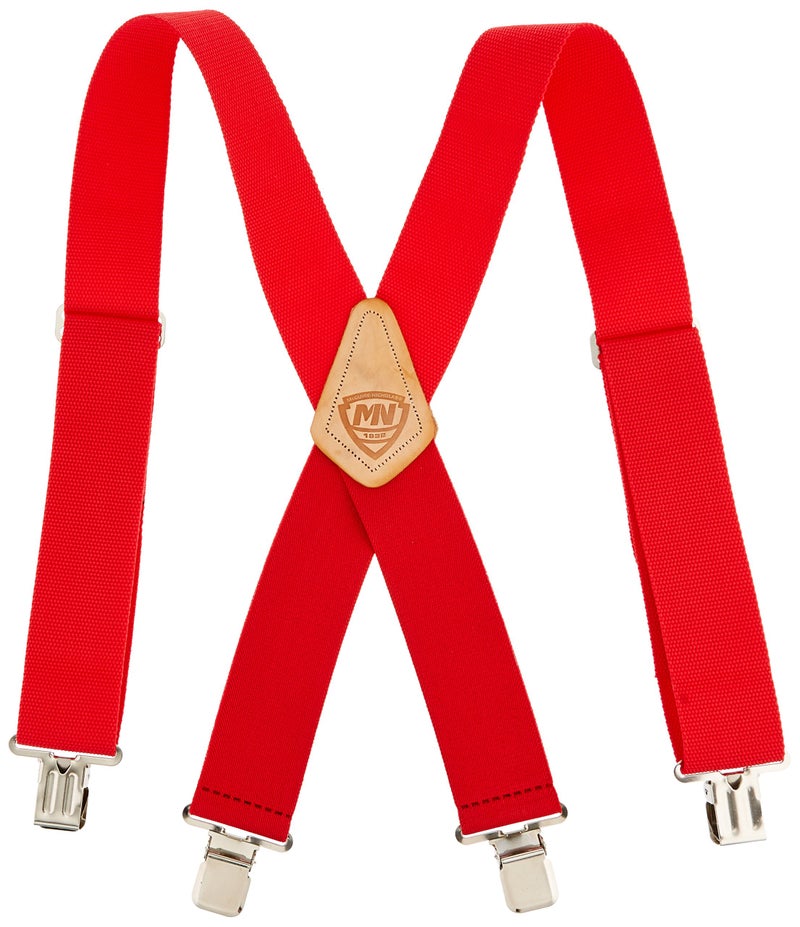 McGuire-Nicholas 110C 2-Inch Wide Red Suspenders - Image 1
