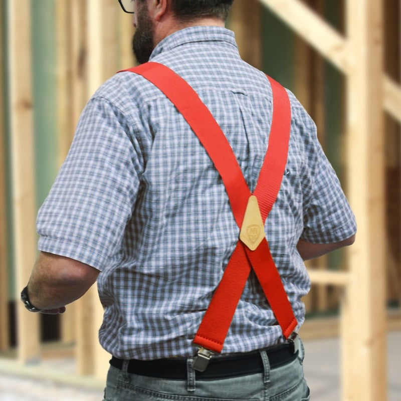 McGuire-Nicholas 110C 2-Inch Wide Red Suspenders - Image 2