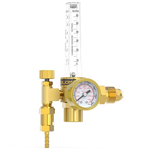 TOOLIOM CO2 Argon Flow Meter Gas Regulator Gauge for MIG TIG Welding - Image 1