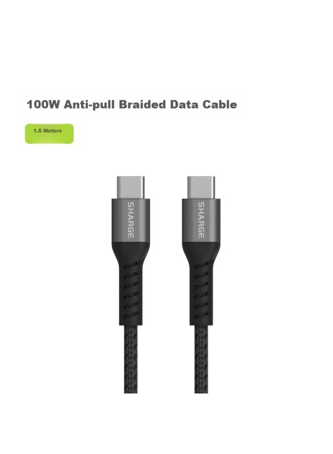 SHARGE Shanji 100w Charging Cable, Apple 16 Fast Charging Cable, Type-c Data Cable, Pd Fast Charging, Suitable For Iphone 15, Huawei, Xiaomi 14, Laptops, Macbook Pro, Tablets, Ipad - Image 1