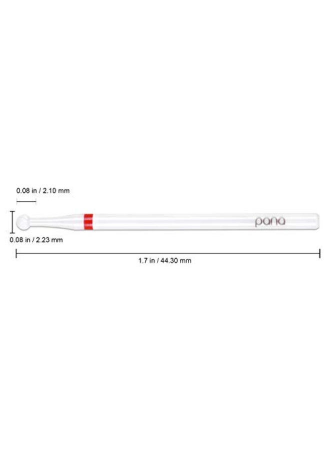 PANA 332 Shank Size Professional Ball Shaped White Ceramic Bit Fine Grit Nail Drill Bit for Dremel Machine - Image 3