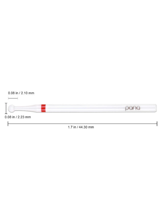 PANA 332 Shank Size Professional Ball Shaped White Ceramic Bit Fine Grit Nail Drill Bit for Dremel Machine - Image 4