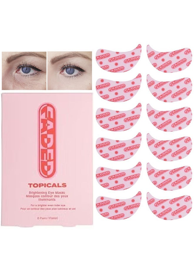 TOPICALS Brightening And Cleaning Eye Masks 6 Pairs, Patches To Depuff, Hydrate, Brighten And Cool, Reduce Dark Circles And Fine Lines, Faded Brightening Under Eye Masks - Image 1