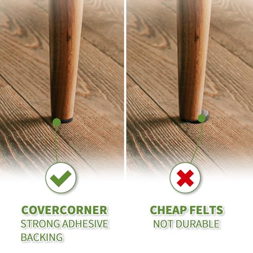 COVERCORNER Felt Furniture Pads for Hardwood Floors 68 PCS, Furniture Pads, Floor Protectors for Hardwood Floors, Felt Pads for Furniture, Round, Dark Brown, Value Pack - Image 4