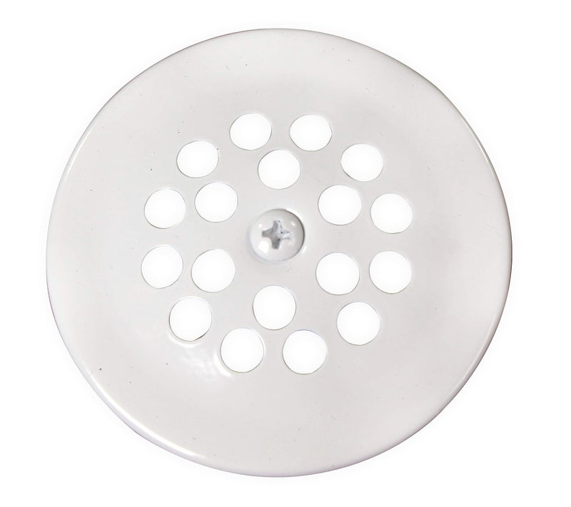 Westbrass D92K-50 1-3/8" Fine Thread Grid Strainer Drain Cover with Trip Lever Faceplate and Conversion Adaptor Bushing, Powder Coat White - Image 4
