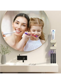 XICEN Automatic Electric Toothpaste Dispenser, Adult Home Automatic Sensor Toothpaste Dispenser, Toothbrush Sterilizer Holder, Bathroom Wall Mount Toothpaste Pump  - Image 2