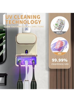 XICEN Automatic Electric Toothpaste Dispenser, Adult Home Automatic Sensor Toothpaste Dispenser, Toothbrush Sterilizer Holder, Bathroom Wall Mount Toothpaste Pump  - Image 5