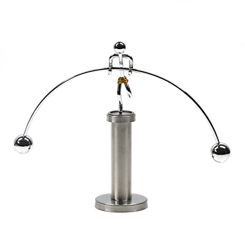 Sunnytech Steel Balance Physics Toy Weightlifter Kinetic Art Balance Toy Balancing Decompressive Science Home Office Toy for Desk Decor WJ020 - Image 2