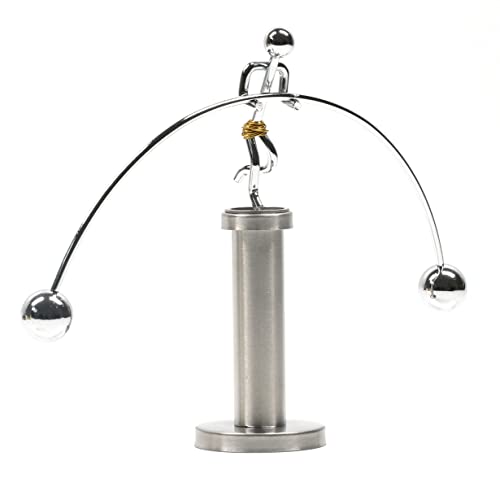 Sunnytech Steel Balance Physics Toy Weightlifter Kinetic Art Balance Toy Balancing Decompressive Science Home Office Toy for Desk Decor WJ020 - Image 1