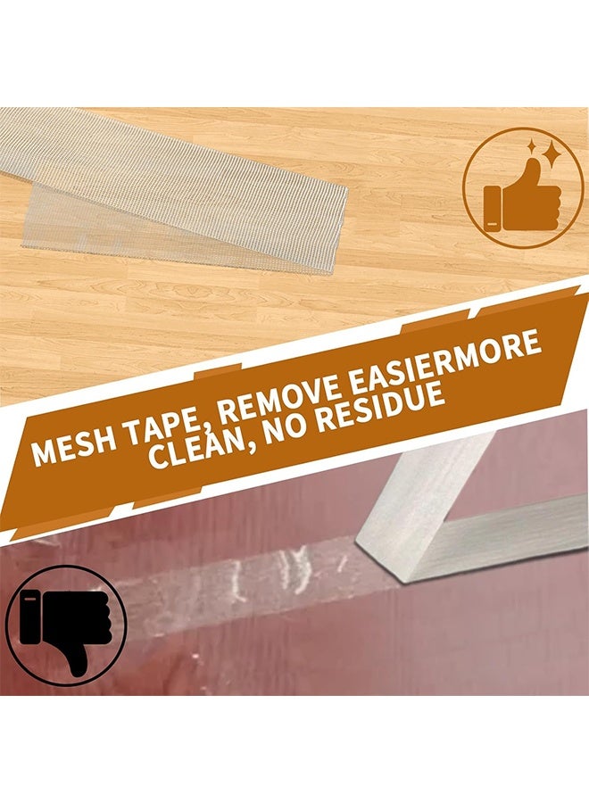 HS Double Sided Sticky Tape 33ft, Heavy Duty Double Sided Tape, Strong Adhesive Carpet & Craft Tape, Carpet Mounting Tape With Fiberglass Mesh For Rugs, Carpets, Pictures, DIY And Art Crafts - Image 4