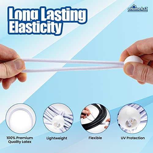 EHOMEA2Z Ball Bungee Cords 25 Pack 6-inch Diameter Bungee Balls for Canopy, Net, Posts, Garden, Tools, Cords, 5mm Weather-Resistant Cord, 100% Latex UV Treated - Ideal for Indoor and Outdoor Use - Image 5