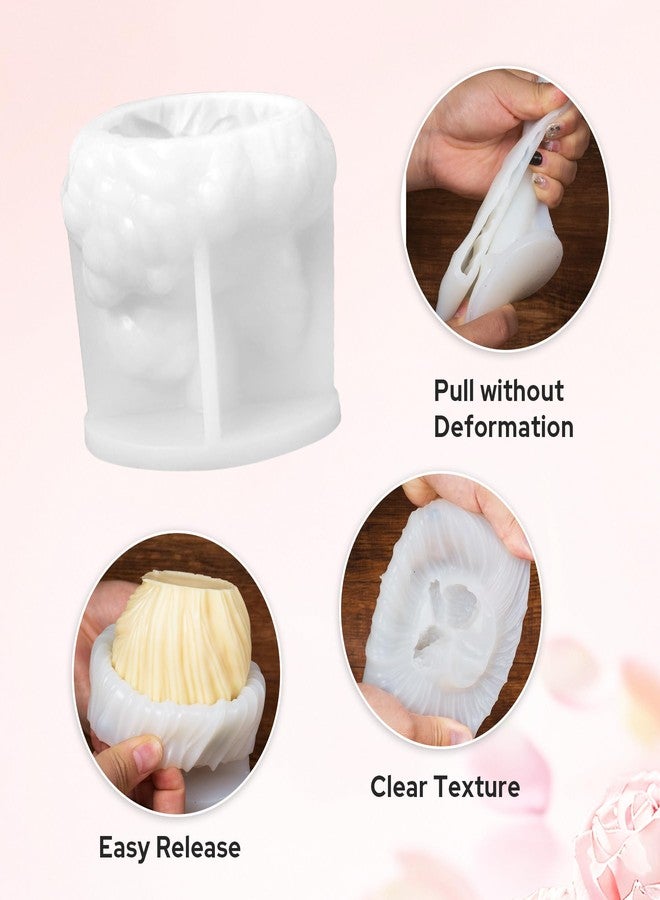 ZAKVOOR Candle Silicone Molds Resin Casting Mould for DIY Candle Making Polymer Clay Craft Plaster (Rose Angel) - Image 3