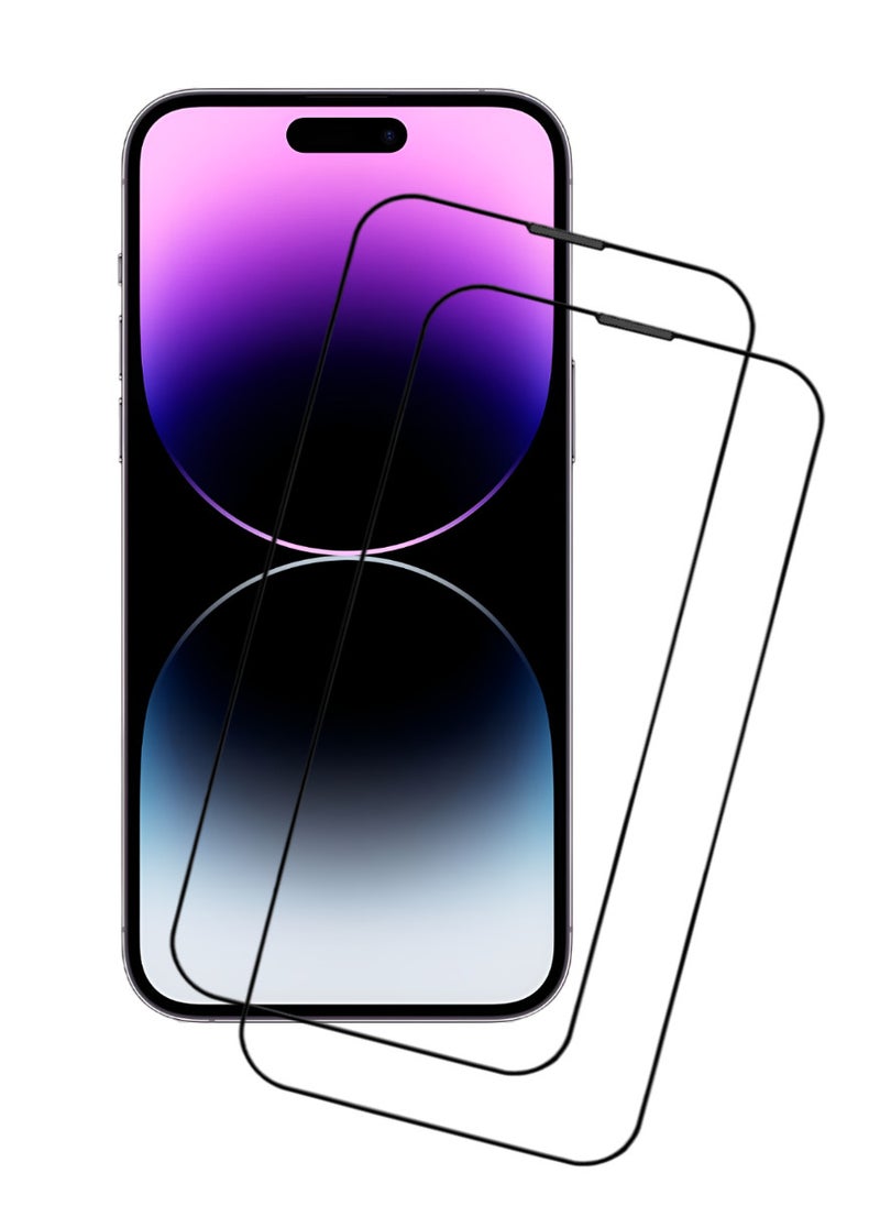 ACLIX 2 Pieces Antistatic ESD Dustproof Premium Quality High Definition Tempered Glass Screen Protector Designed For  iPhone 14 Pro - Image 1