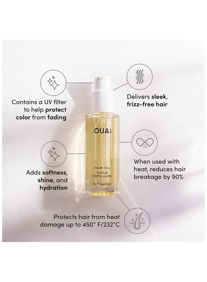 أواي زيت الشعر - زيت واقي من الحرارة للشعر للتحكم في التجعد - يضيف لمعانا وينعم الأطراف المتقصفة - تركيبة آمنة للون - خالي من البارابين والفثالات والكبريتات (1.5 أونصة سائلة) - Image 2