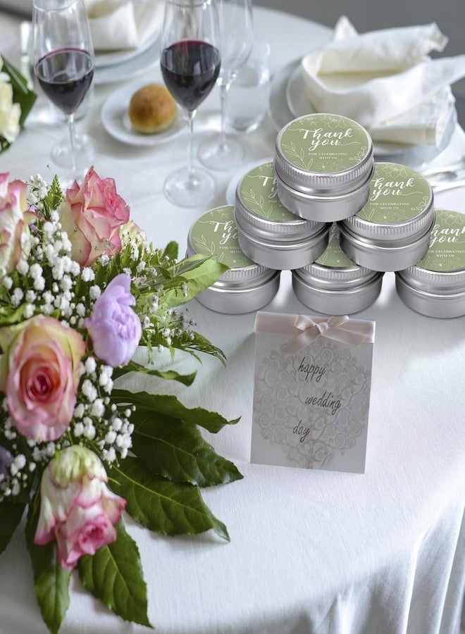 MTLEE 50 Pcs Thank You Candles Gift Wedding Favors Baby Shower for Guests 1 oz Lavender Scented Soy Wax Candle Aromatherapy Candle Favors for Bridal Baby Shower(Sage Green,Floral) - Image 4