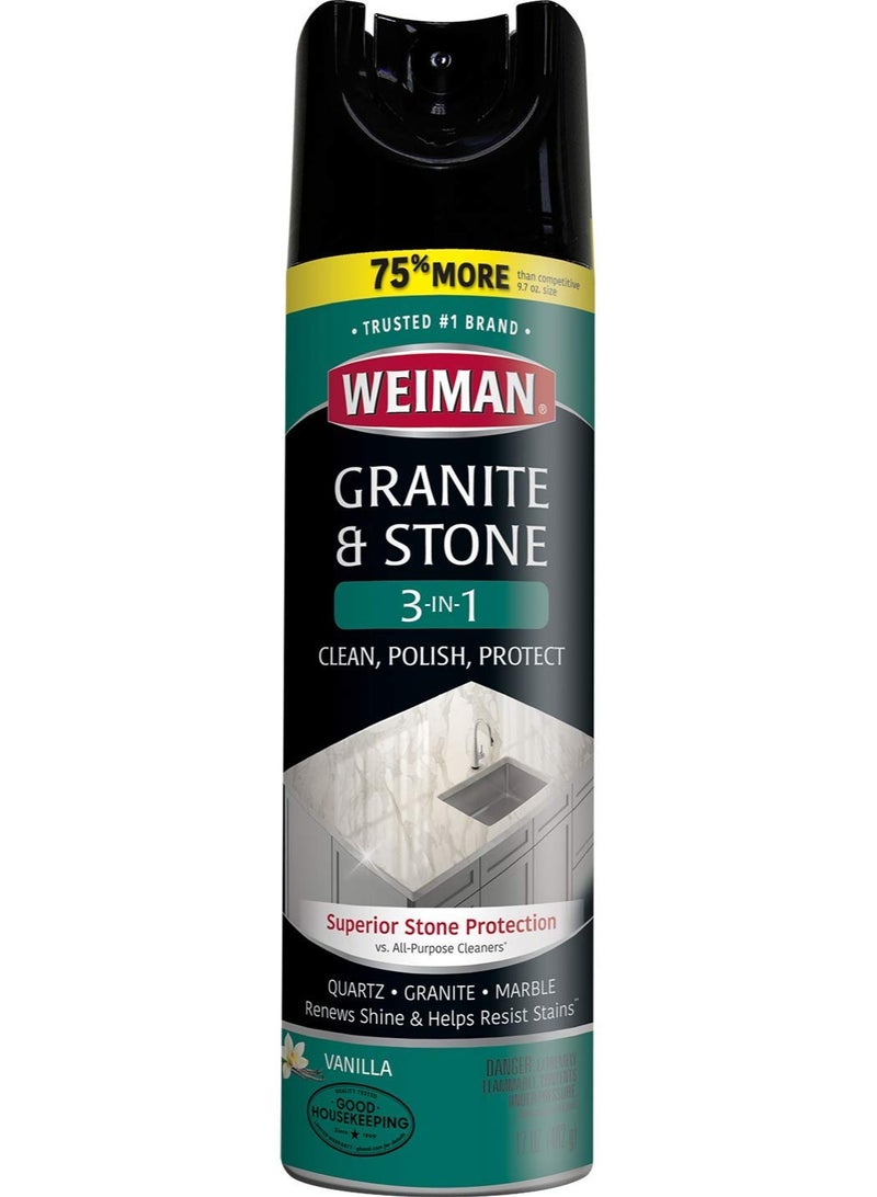 Weiman Weiman Granite & Stone Clean Polish Protect 3 In 1 17oz