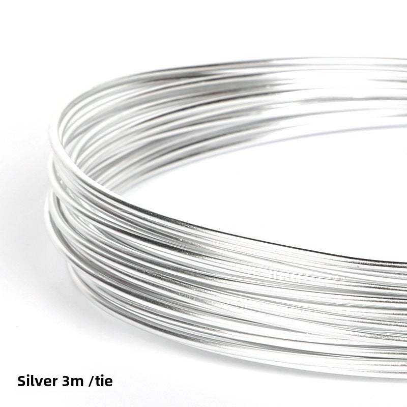 1mm-2.5mm Oxidized Colorful Aluminum Wire for DIY Crafts Silver 