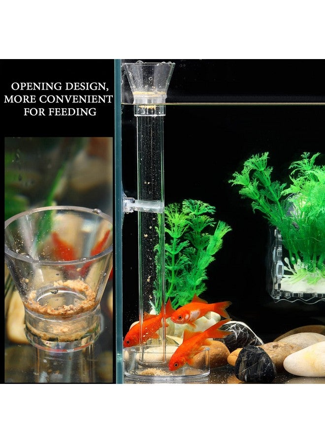 Potchen 12-Piece Shrimp Feeder Set - 4 Acrylic Tubes & 8 Dishes, Clear Bowl, Fish Tank Feeding Supplies for Shrimp & Betta, 2 Sizes - Image 4