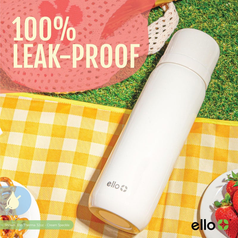 Ello Therma 32oz Insulated Stainless Steel Thermos for Hot & Cold Beverages with Leak Proof Lid & Built-in Cup, Triple Wall Insulation, Hot 24 Hrs, Perfect for Coffee,Tea, Dishwasher Safe, Blue - Image 5