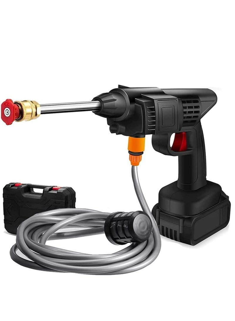 ELTRAZONE Cordless 48V Electric High Pressure Car Washer Manual Rechargeable Car Washing Machine with Adjustable 3-in-1 Nozzle and Hose Pipe for Washing Cars Watering Flowers Cleaning Floors - Image 1