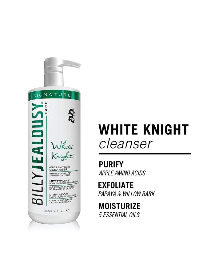 Billy Jealousy White Knight Gentle Daily Facial Cleanser With Nonabrasive Exfoliators Ideal For All Skin Types, Men'S Face Wash Formulated With Apple Amino Acids & Papaya Extract, 33.8 Fl Oz  - Image 3