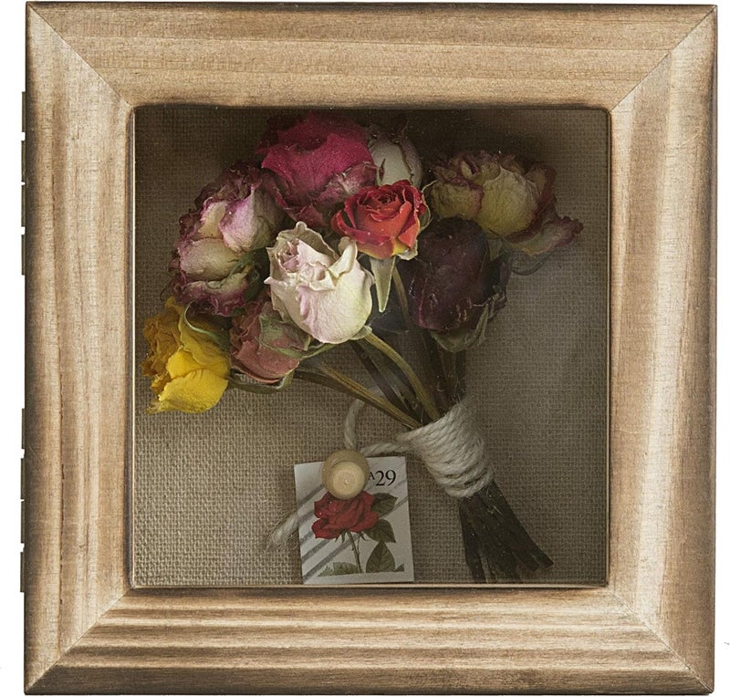 Freezing point Shadow Box Frame 5x5 Shadow Box Display Case Cabinet Picture Frame with Linen Back Memorabilia Awards Bouquet Photos Baby Memory Box for Keepsakes Small Mini Paw Print Box Pin - Image 4