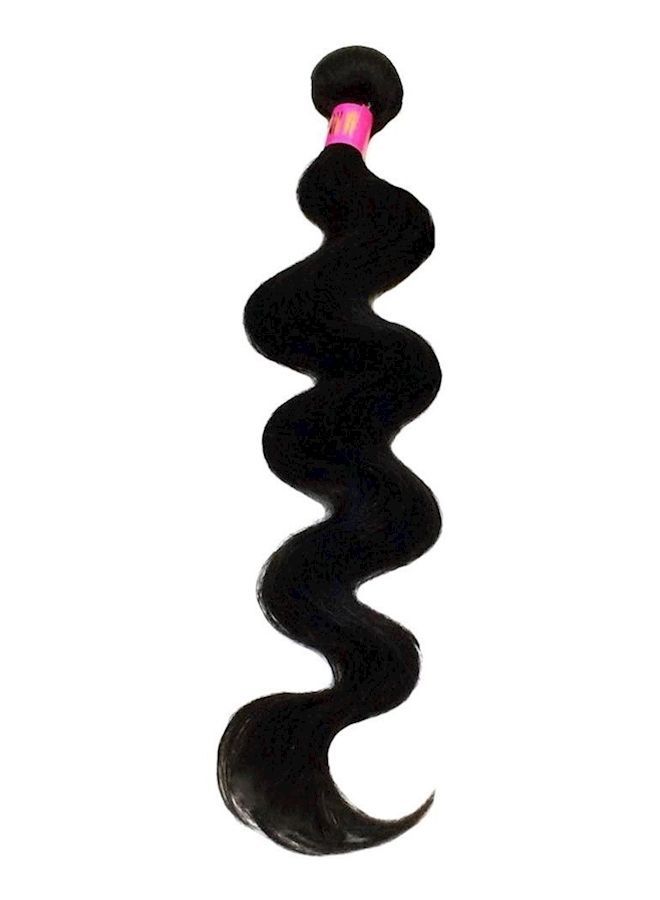 NIBEMINENT Long Wavy Hair Extensions Black - Image 1