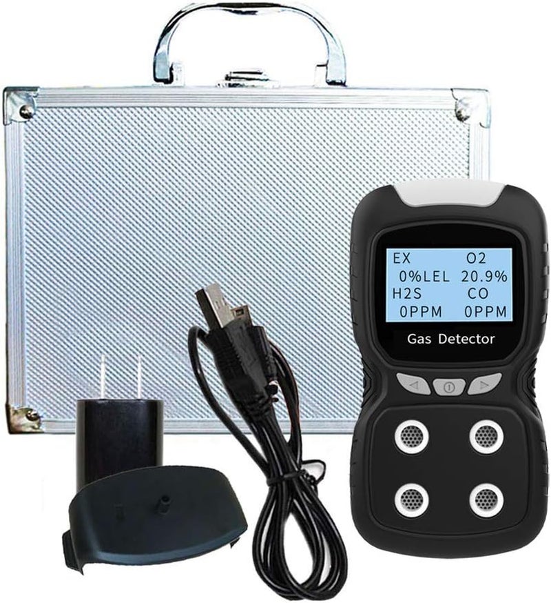 XLA Alert كاشف غاز محمول، جهاز قياس الغاز 4، مختبر ومحلل، شاشة LCD قابلة للشحن، صوت، ضوء، اختبار جودة الهواء، كاشف لمدة 2 سنة... - Image 2