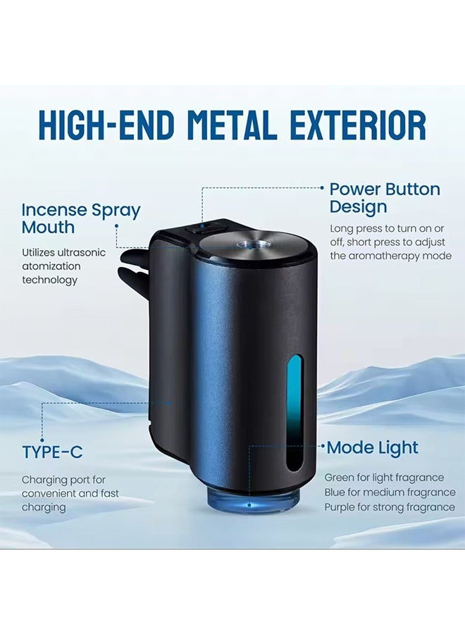 JCB CHIC معطر هواء السيارة مع ثلاثة مستويات كثافة قابلة للتعديل، معطر هواء كهربائي تلقائي معطر هواء السيارة مع مرطب هواء السيارة برائحة الزيت العطري - Image 4